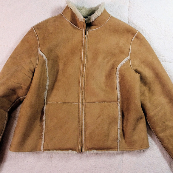 Guide Series Tan Suede Sherpa Style Coat X-Large - Picture 1 of 8
